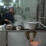 Essenszubereitung im muslimischen Viertel in Xi'an